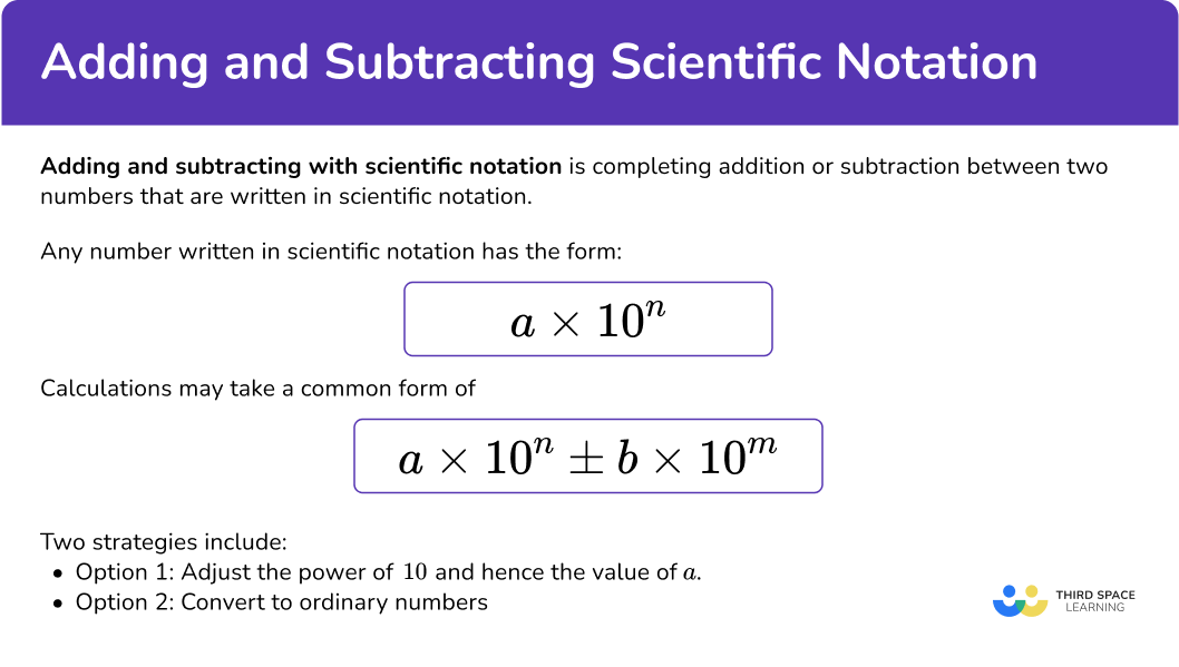 Adding And Subtracting Scientific Notation - Math Steps & More!