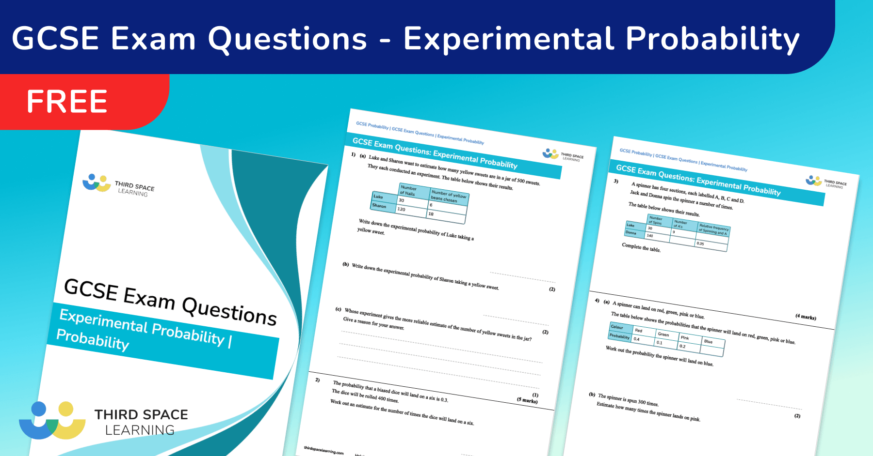 Experimental Probability Exam Questions GCSE Maths [FREE]