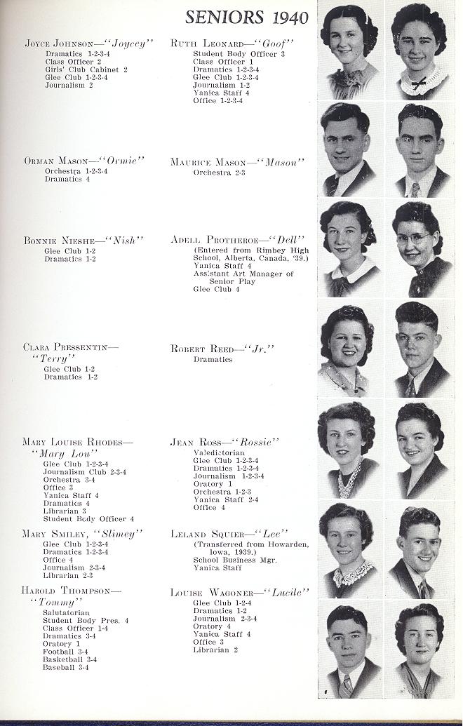 Concrete High School 1940 Annual Concrete Skagit, WA