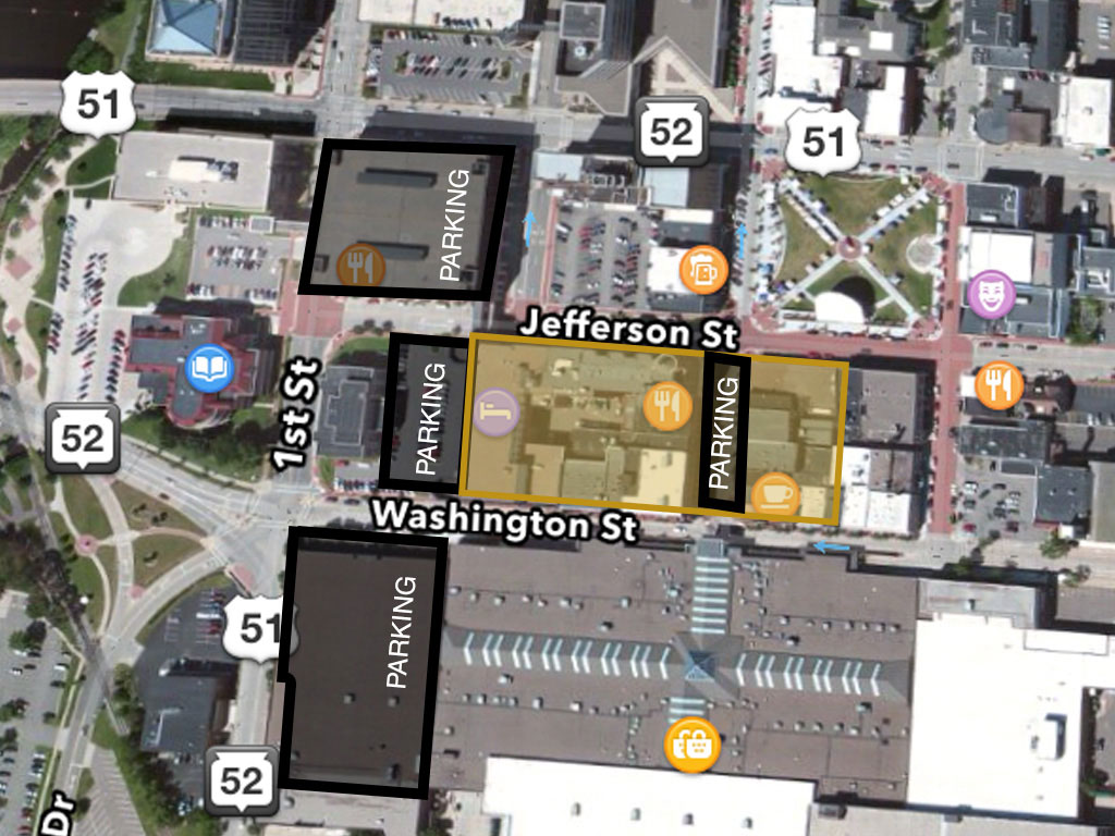 Map Third Street Lifestyle Center, Downtown Wausau