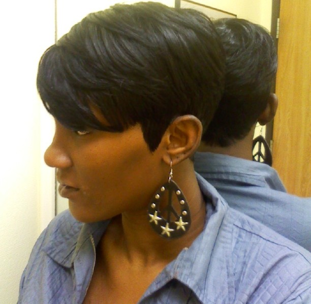 Shondra's quick weave hairstyles short side view Black Hairstyles