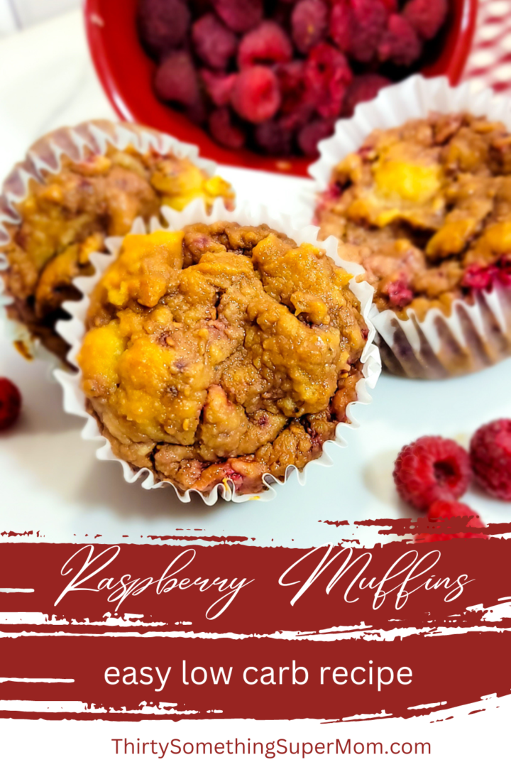 Low Carb Raspberry Muffins ThirtySomethingSuperMom