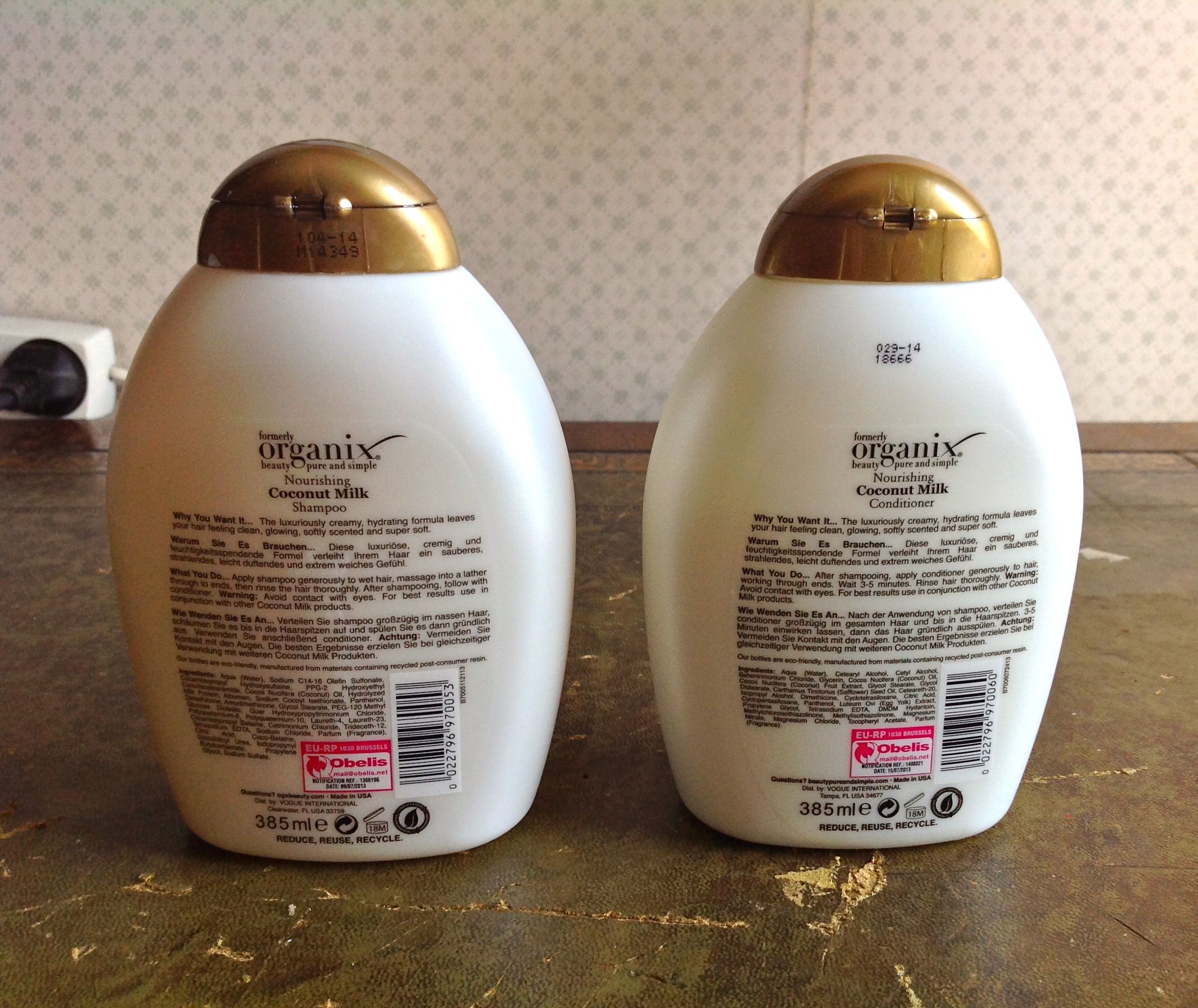Organix/Ogx Coconut Shampoo and Conditioner Carr