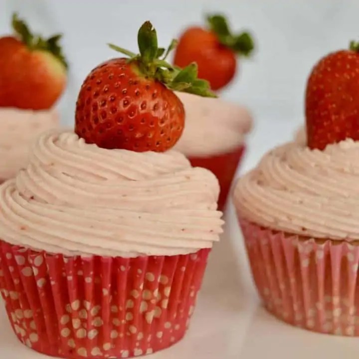Strawberry Cupcakes from Scratch This Delicious House