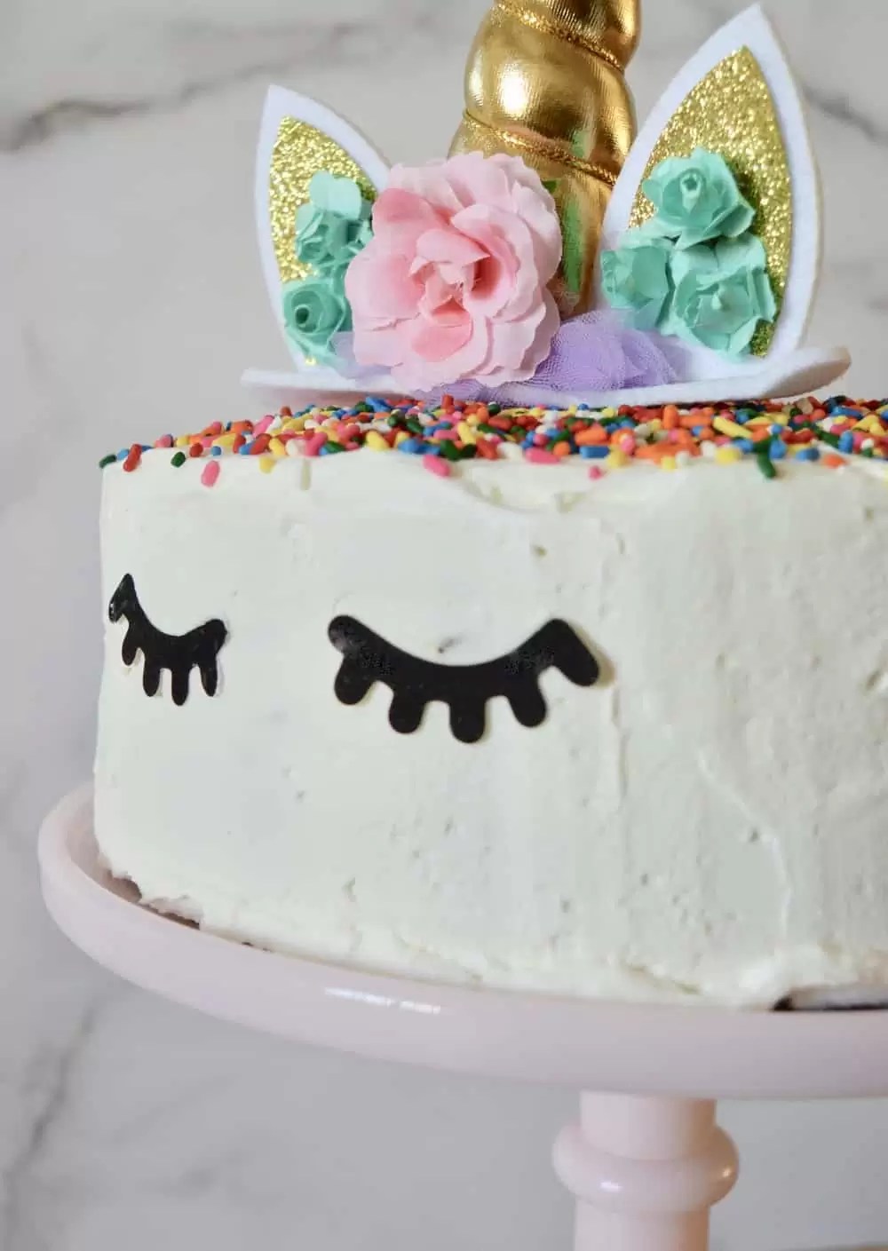 Unicorn Ice Cream Cake StepbyStep Instructions This Delicious House