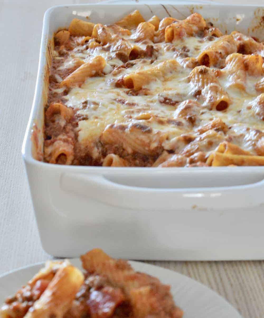 Baked Ziti with Meat Sauce This Delicious House