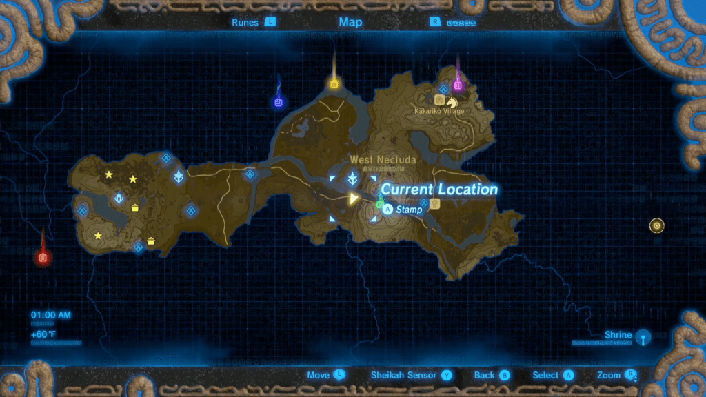 The Legend Of Zelda Breath Of The Wild Detailed Map Images Reveals Further Locations