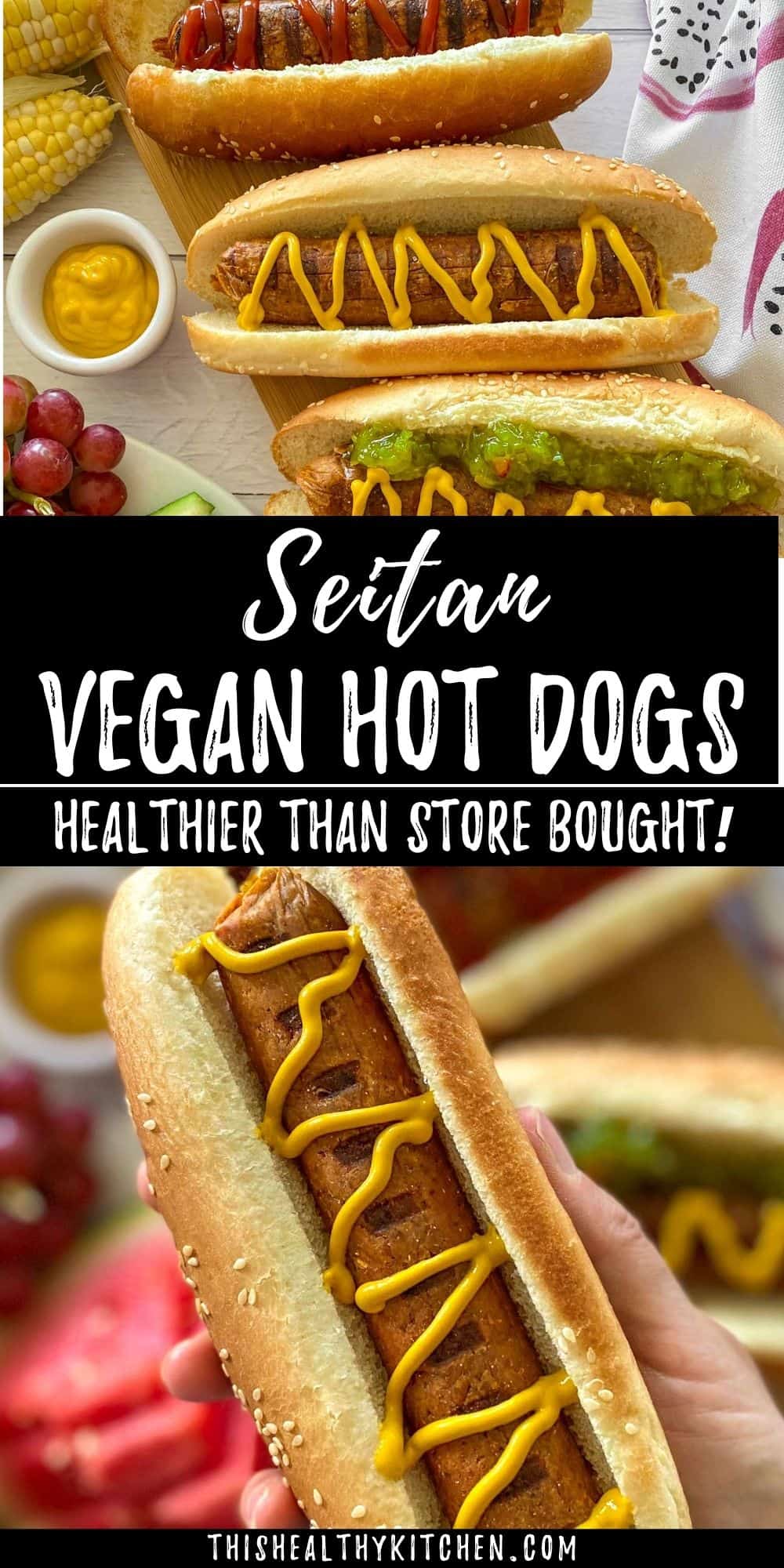 Vegan Hot Dogs [Seitan Dogs] This Healthy Kitchen