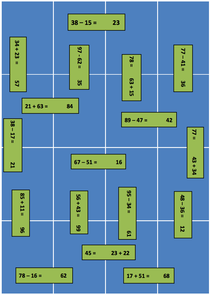 Try These Maths and Numeracy Jigsaw Puzzles Subtraction
