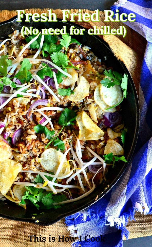Fresh Fried Rice with Jerky and Potato Chips This Is How I Cook