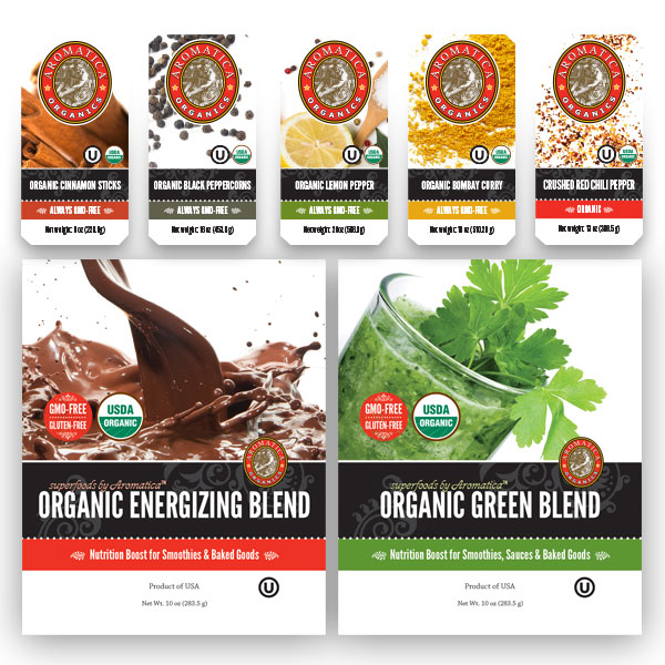 High Quality Organics site Design Red Creative