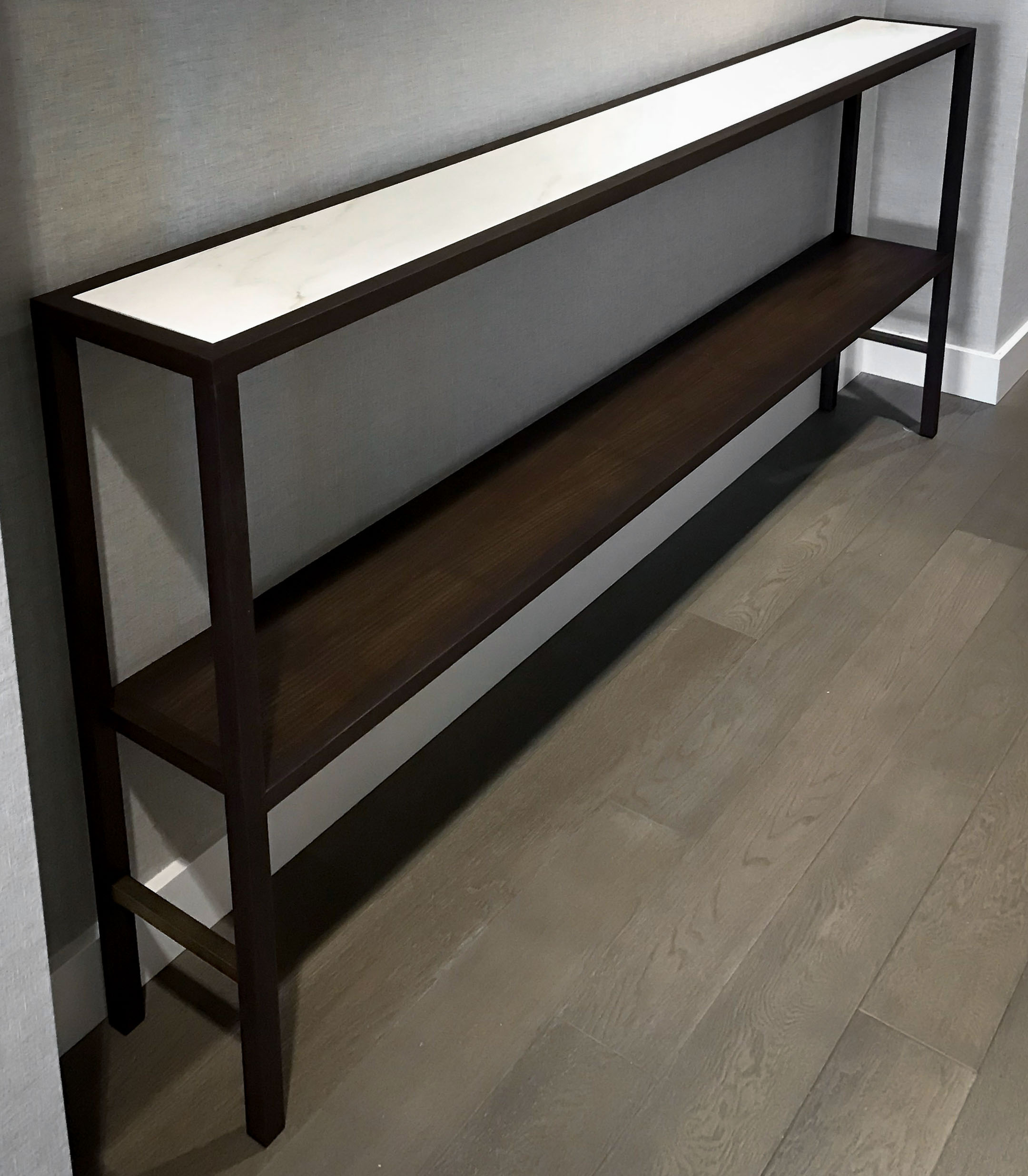 Blaine Walnut and Stone Entryway table ThisIsUrbanMade