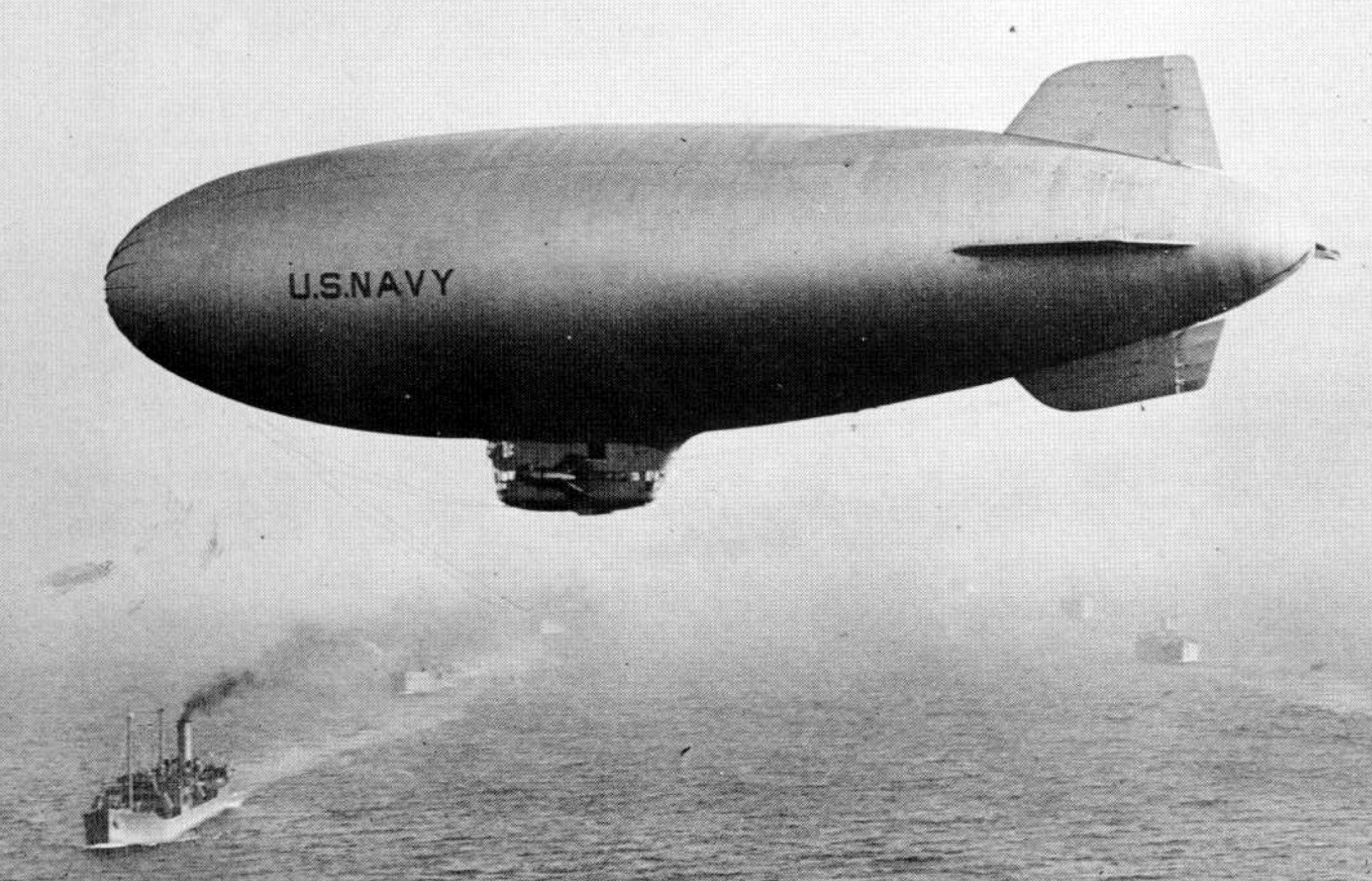 US Navy heliumfilled Kclass blimp was 230 feet long.Crew of 10 could