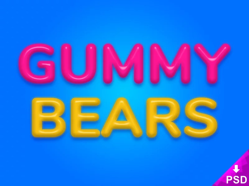 Gummy Bears Text Style Freebie