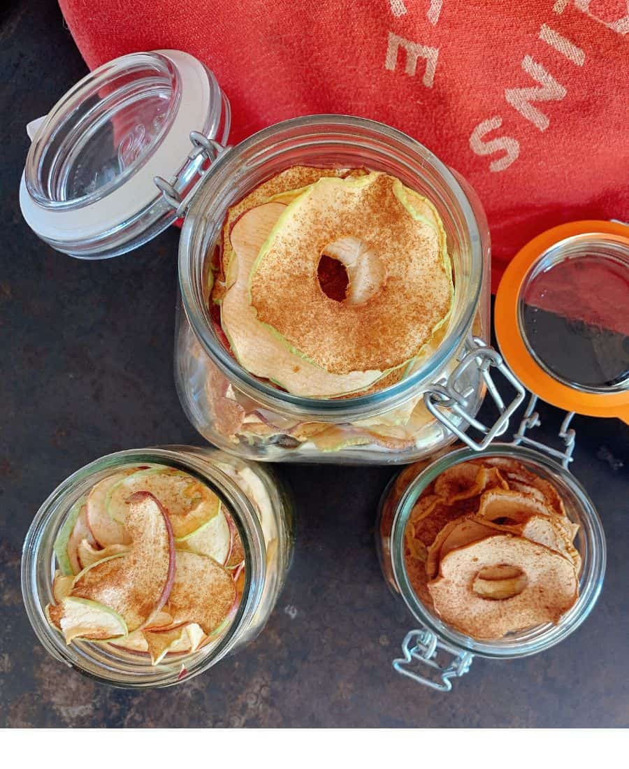 EASY Dehydrated Cinnamon Apples [Oven + Dehydrator]