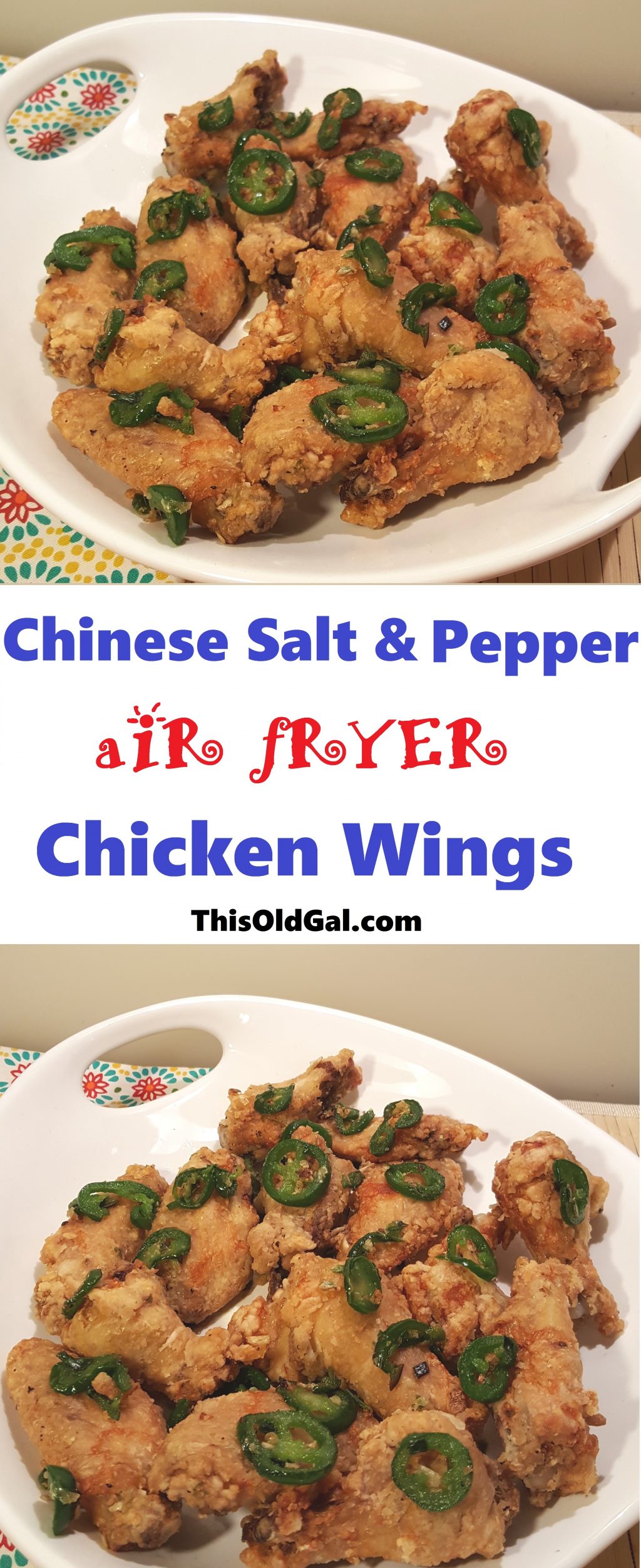 Air Fryer Chinese Salt & Pepper Chicken Wings This Old Gal