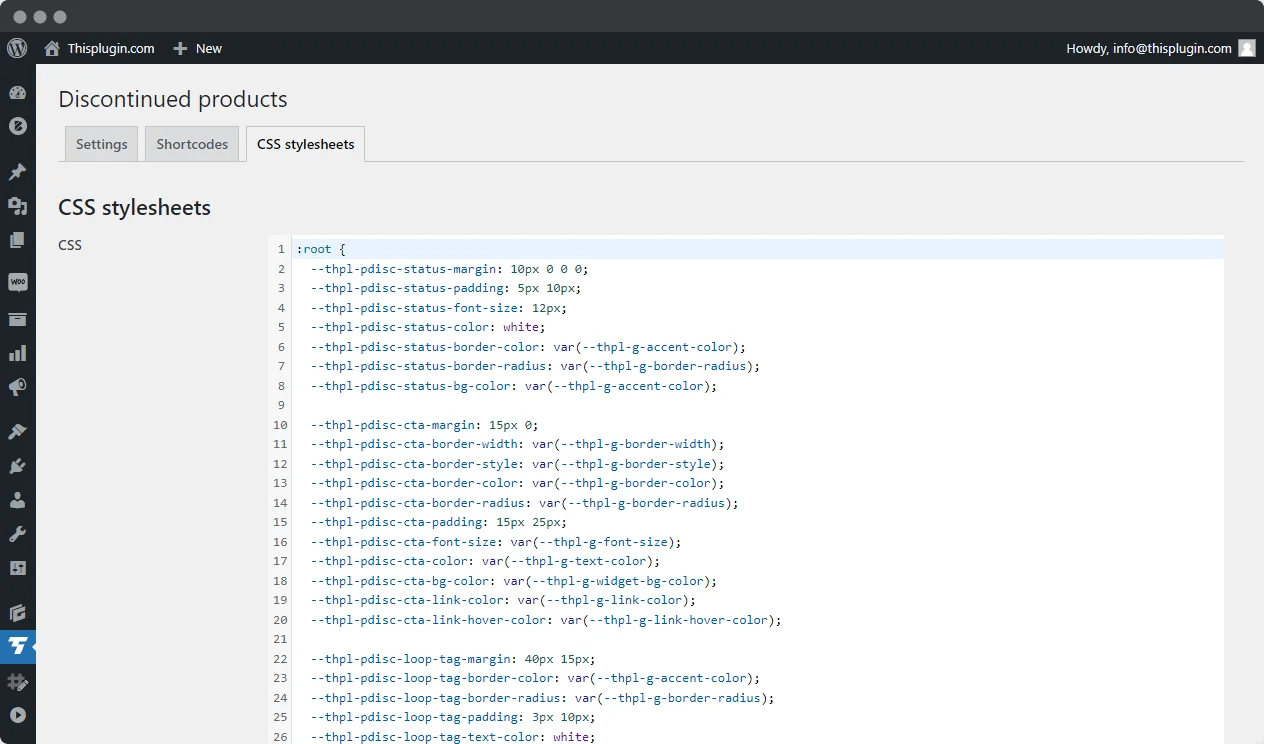 Discontinued products
