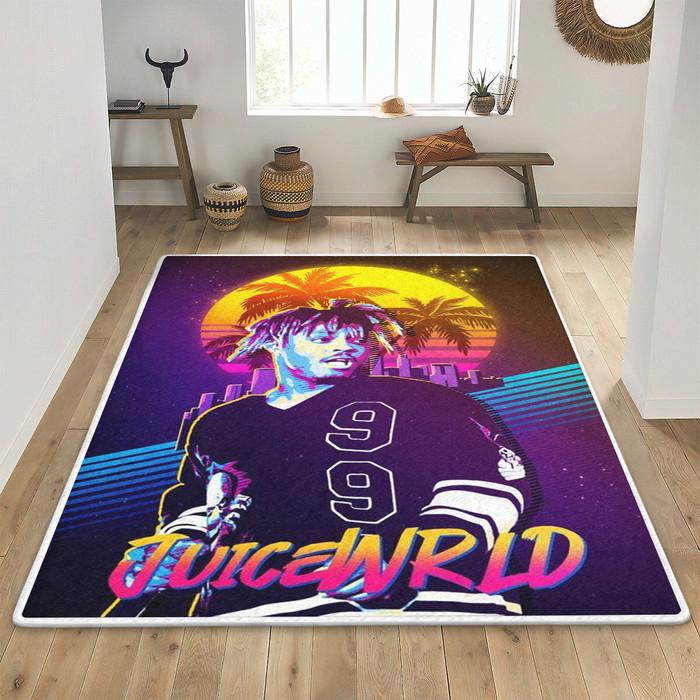 Juice Wrld Rapper 2 Fan Gift, Juice Wrld Rapper Rug Floor Decor Let