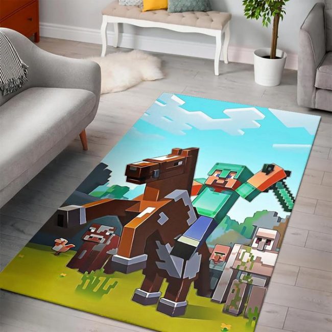 Minecraft Bear Rug 307, Gift For Fan Rug Floor Decor Let the colors inspire you!