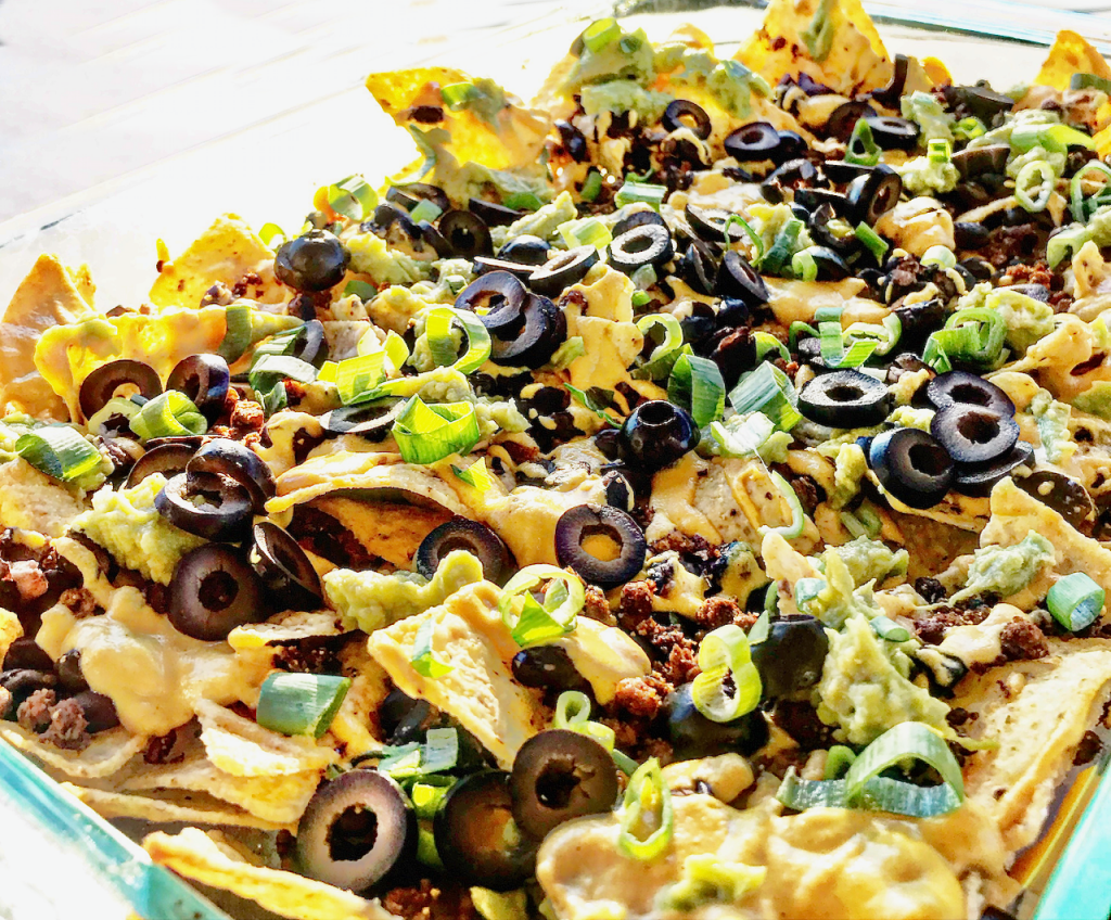 Beefy Black Bean Nachos with Green Chile Queso This Wife Cooks™