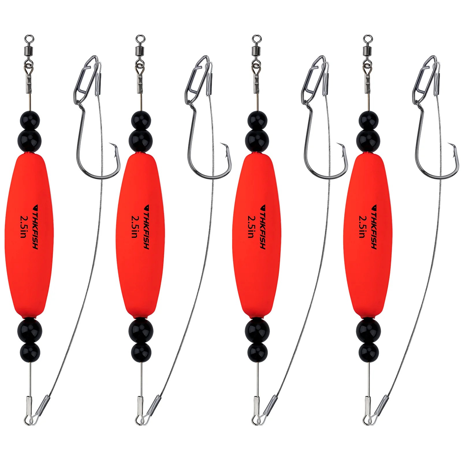 THKFISH 4pcs Catfish Rattling Line Float for Santee Rig