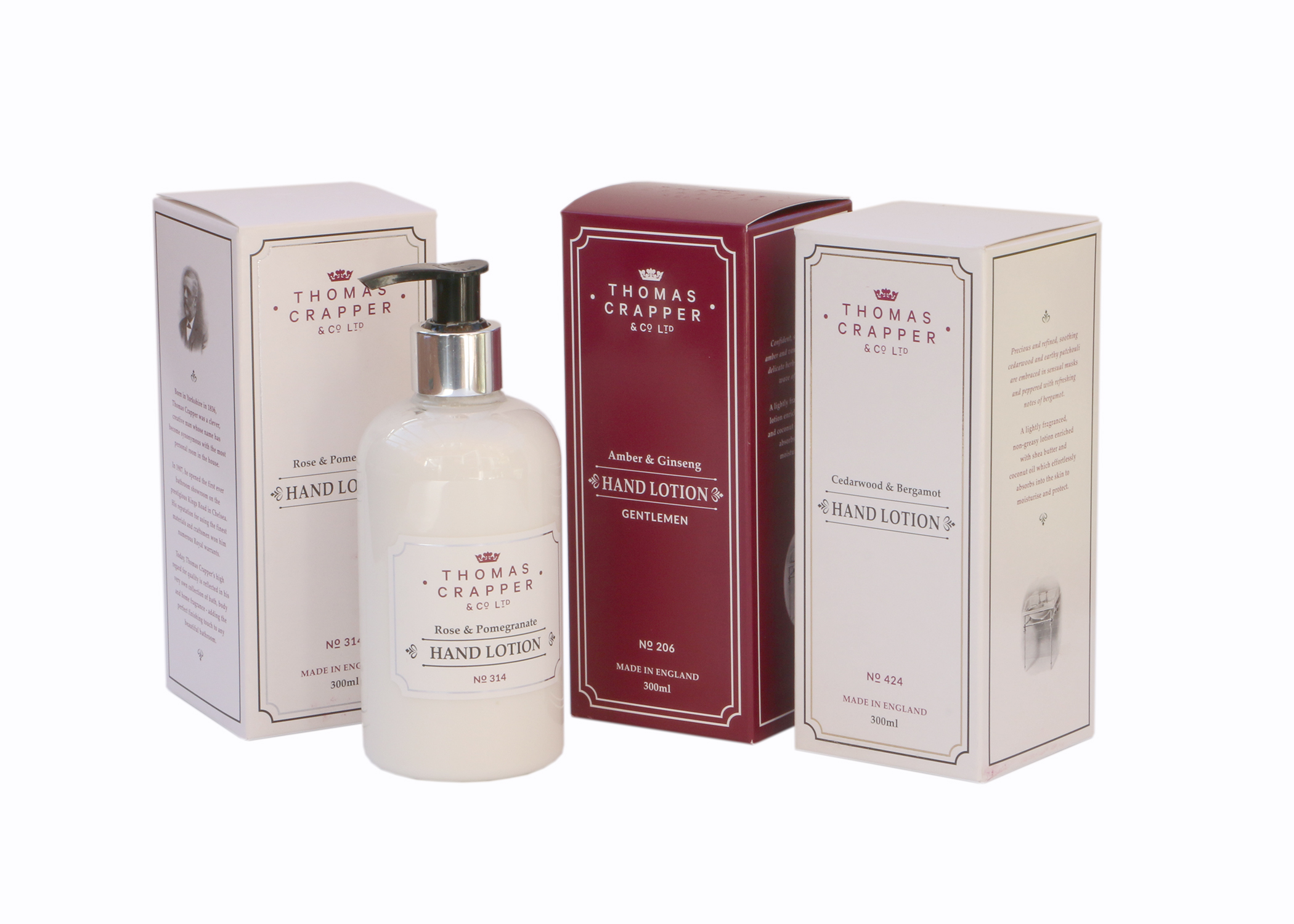 Cedar Wood & Bergamot 300ml Hand Lotion Thomas Crapper & Co Ltd.
