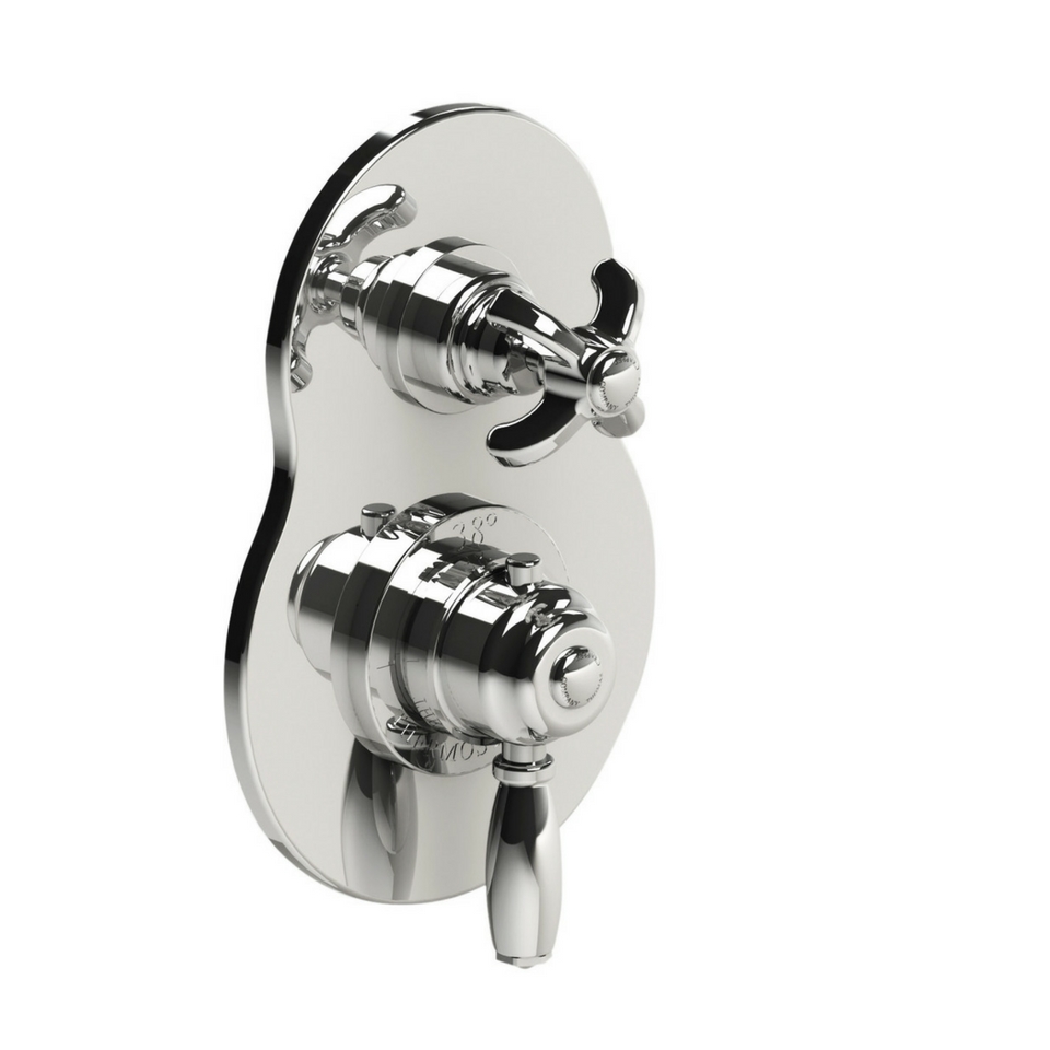 1920 Trim Set for two way shower valve from Thomas Crapper & Co Ltd