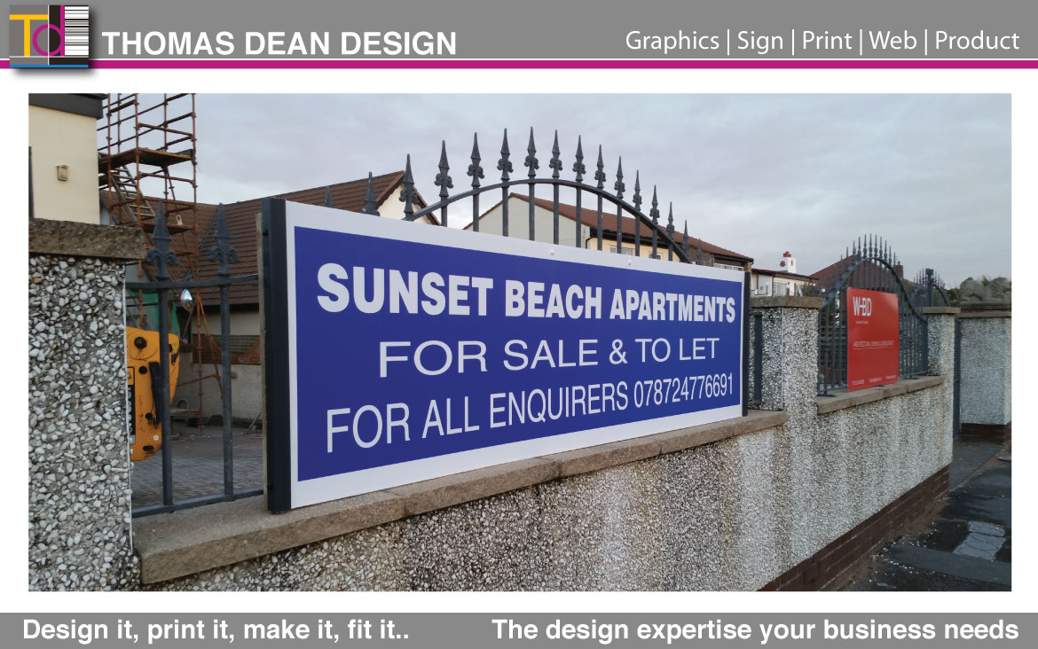 Lytham Property Rentals Site Signs Thomas Dean Design
