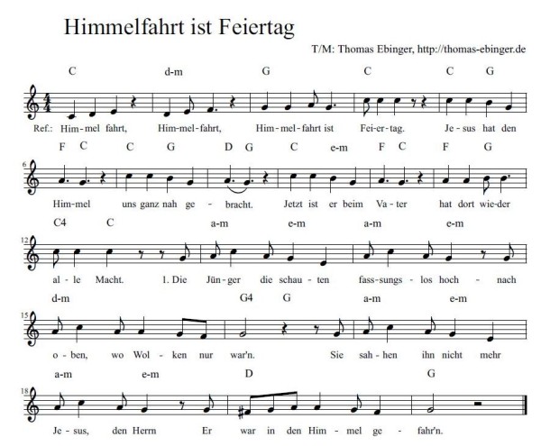 Lied zu Himmelfahrt Ebiblog