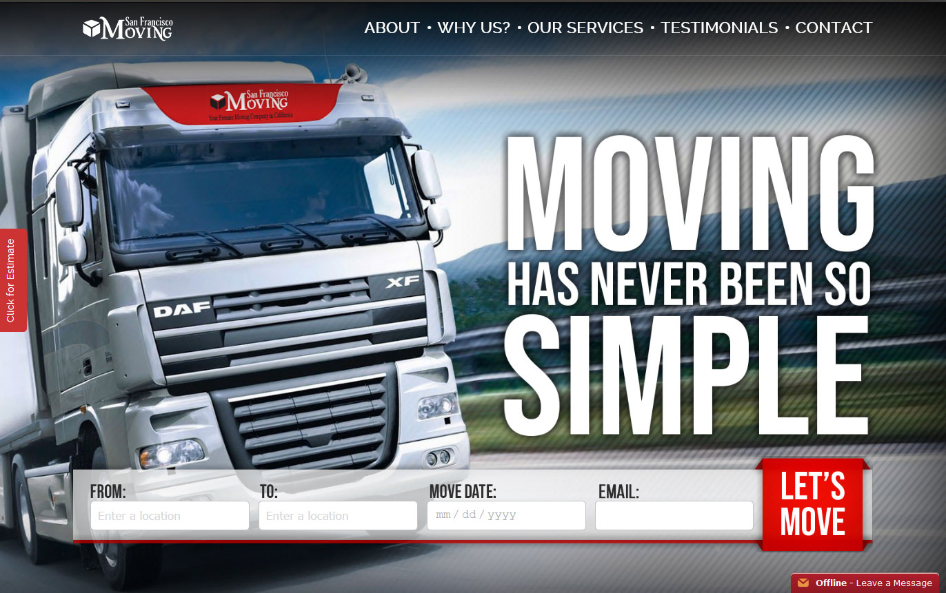 Moving Company Website Design Inspiration and Best Practices