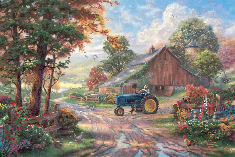 Paintings To Match Farmhouse Decor Thomas Kinkade Carmel, Monterey