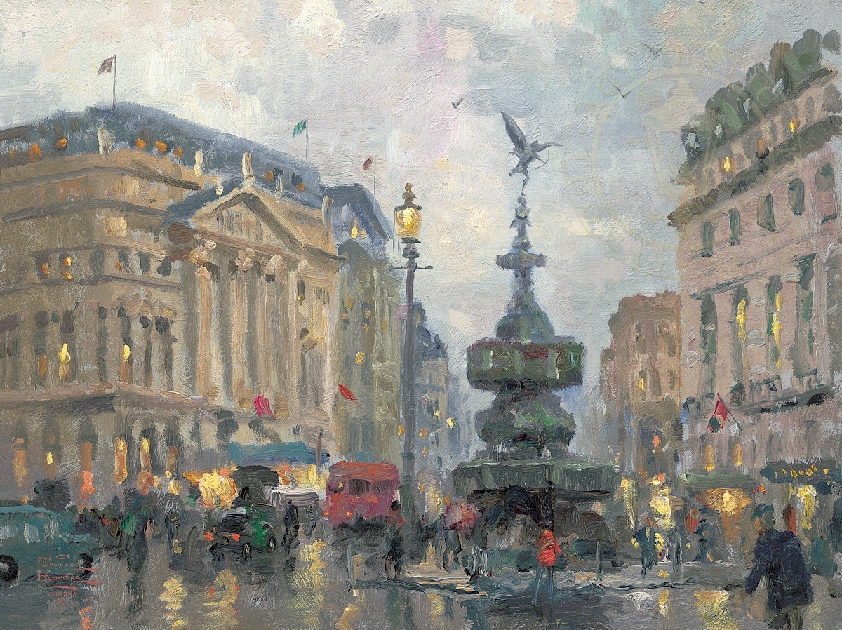 Piccadilly Circus, London Thomas Kinkade Galleries of New York, New