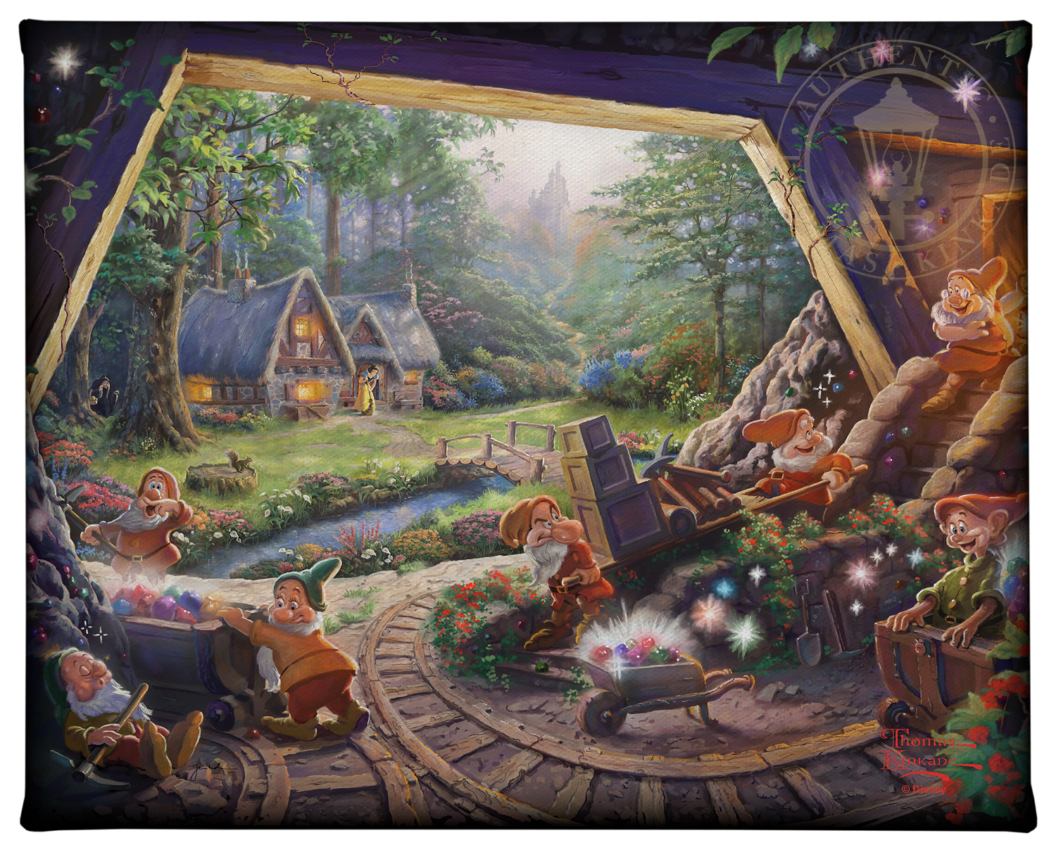 Snow White and the Seven Dwarfs 8" x 10" Gallery Wrapped Canvas