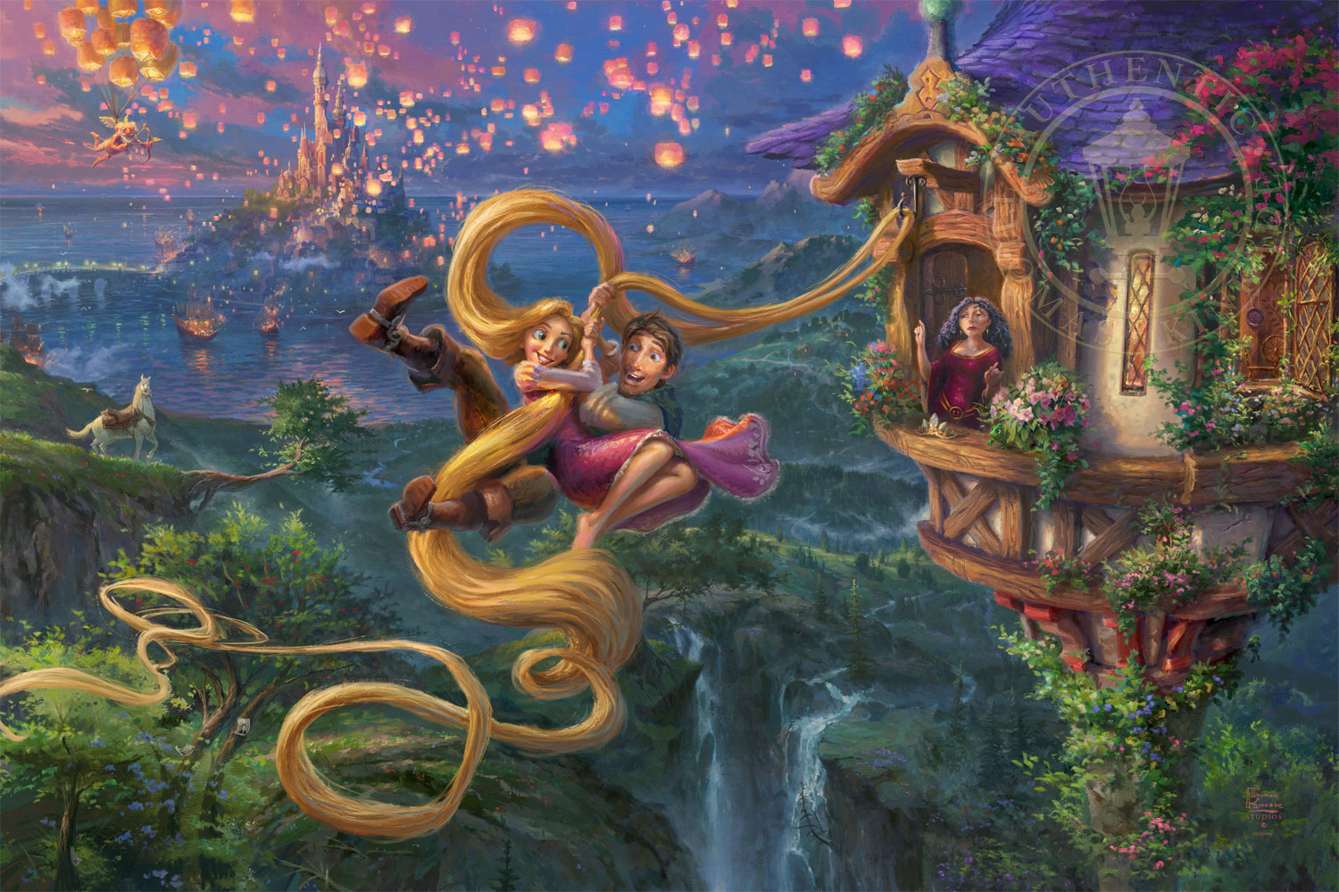 Tangled Up In Love Limited Edition Art Thomas Kinkade Galleries of New York, New Jersey