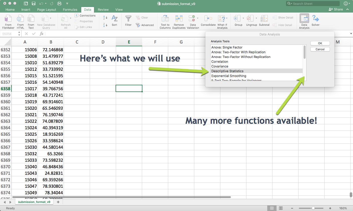 Data Analysis ToolPack in Excel Thomas LaRock