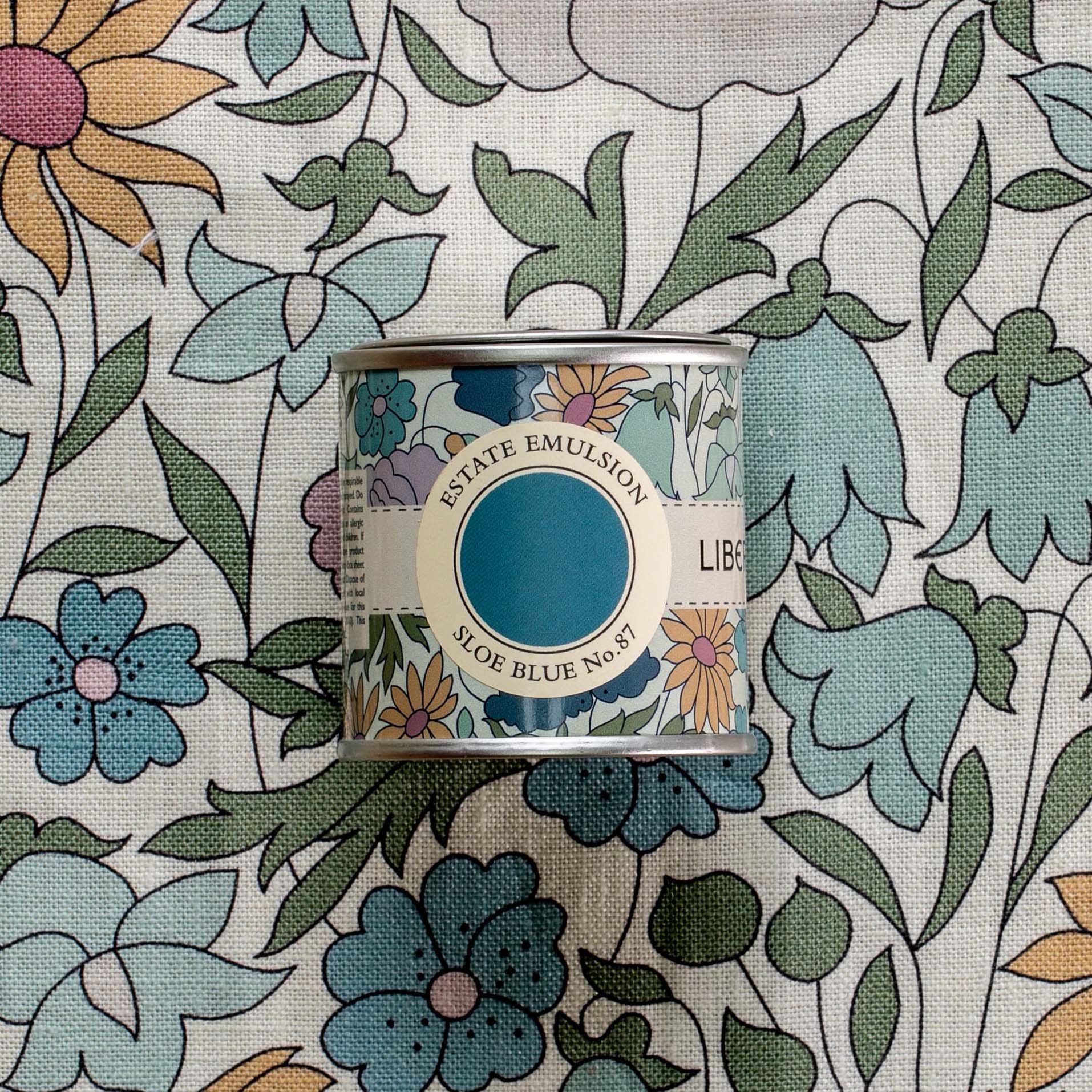 Farrow & Ball Curated by Liberty Sloe Blue No. 87 Thomas Mach Interiors