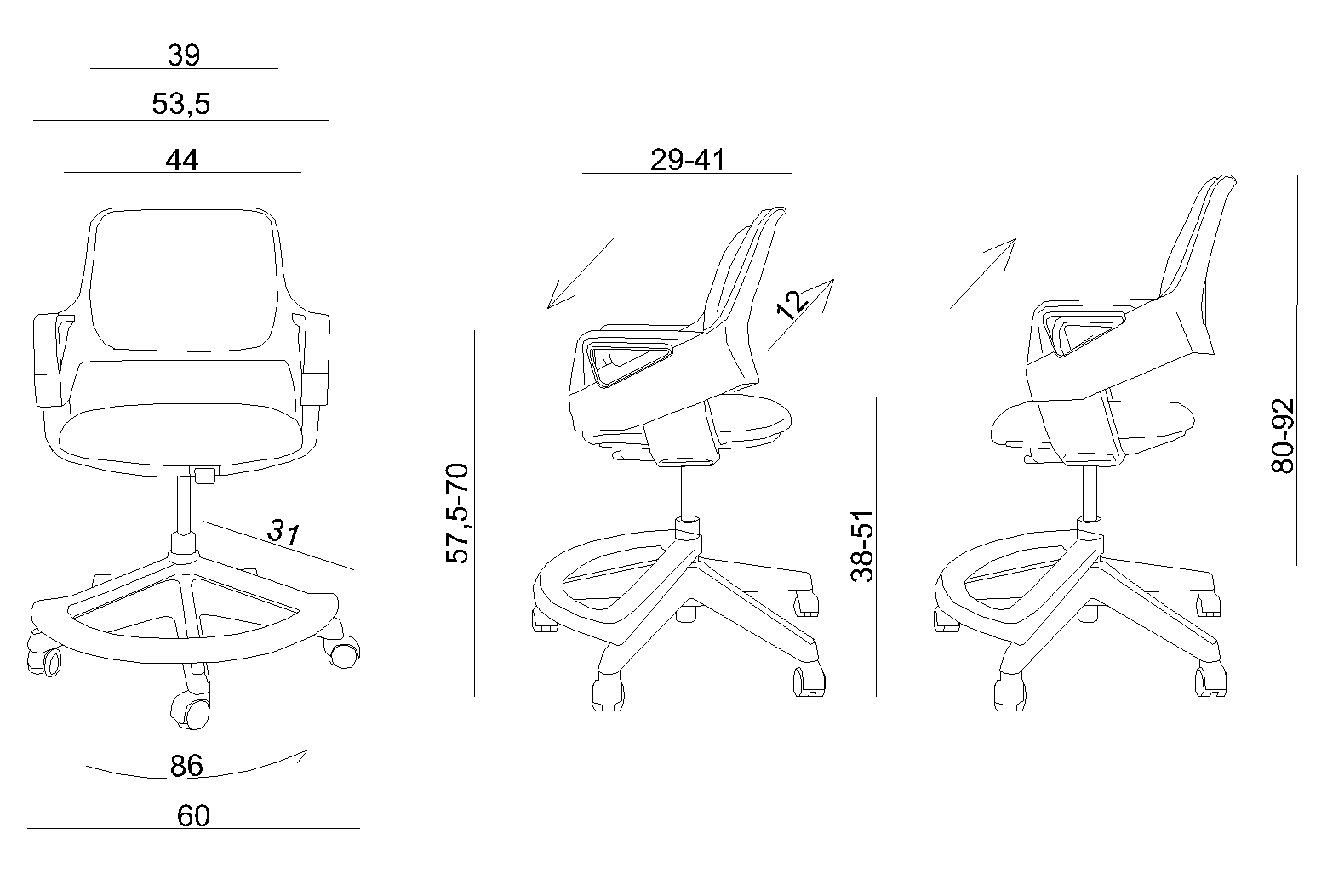 Comfortable children's chair with a footrest thomasmoebel.eu