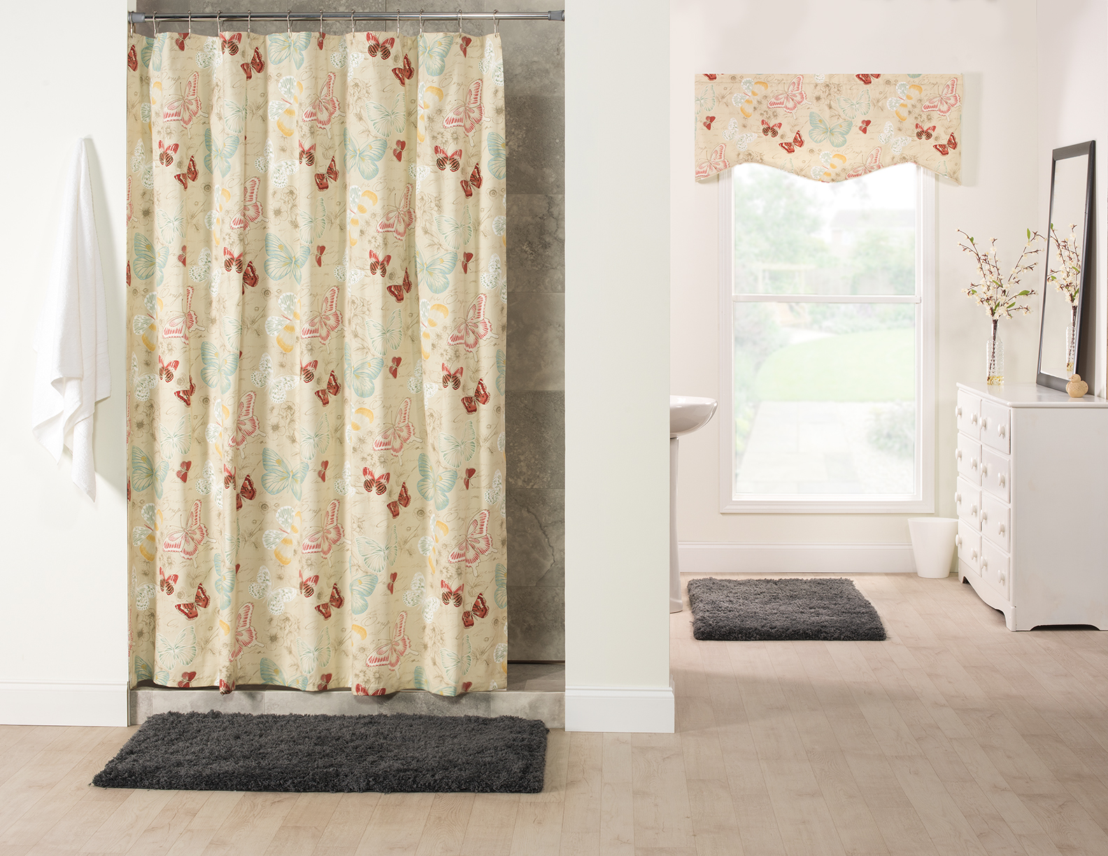 Papillon Shower Curtain and Valance Thomasville at Home