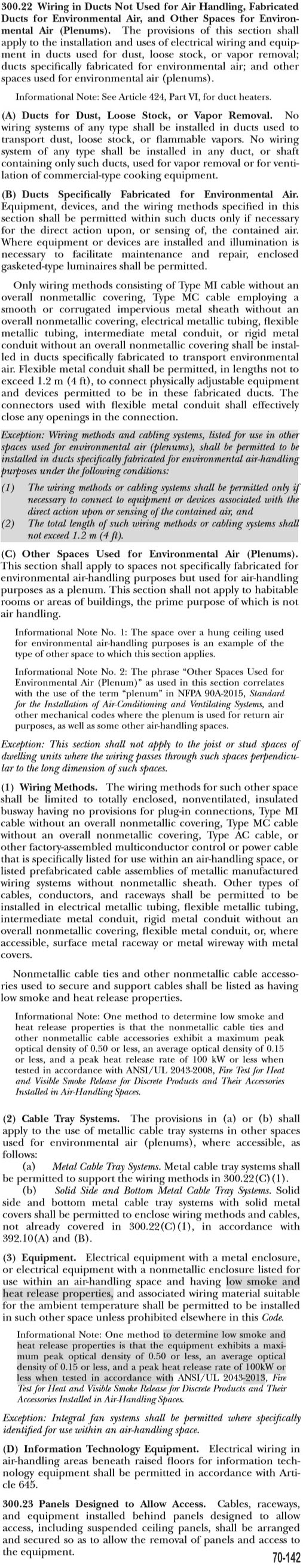 2017 NEC Article 300.22 - Thompson Learning - Home of Electrical