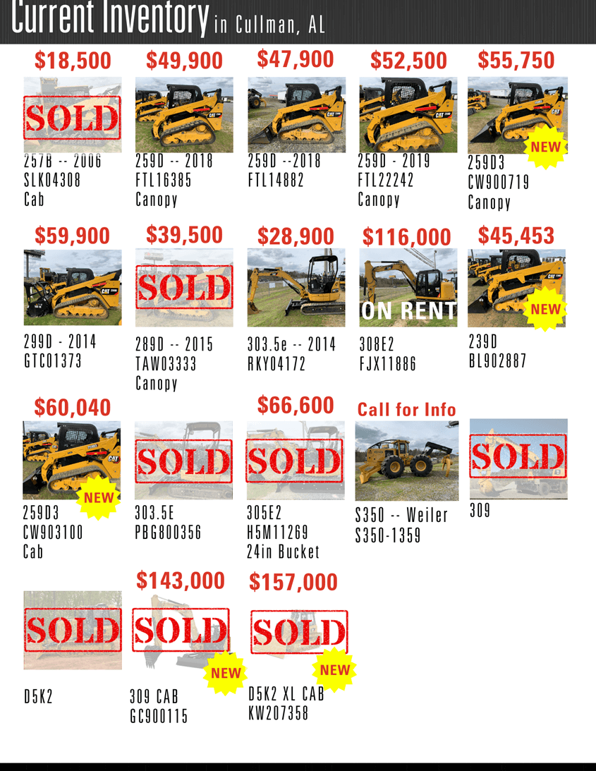 Hanceville, AL Heavy Equipment For Sale Thompson Tractor