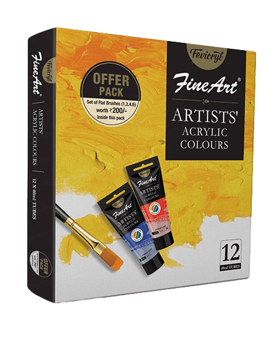 Buy original FevicrylFine ArtArtist Acrylic Tube set from Thoovi arts