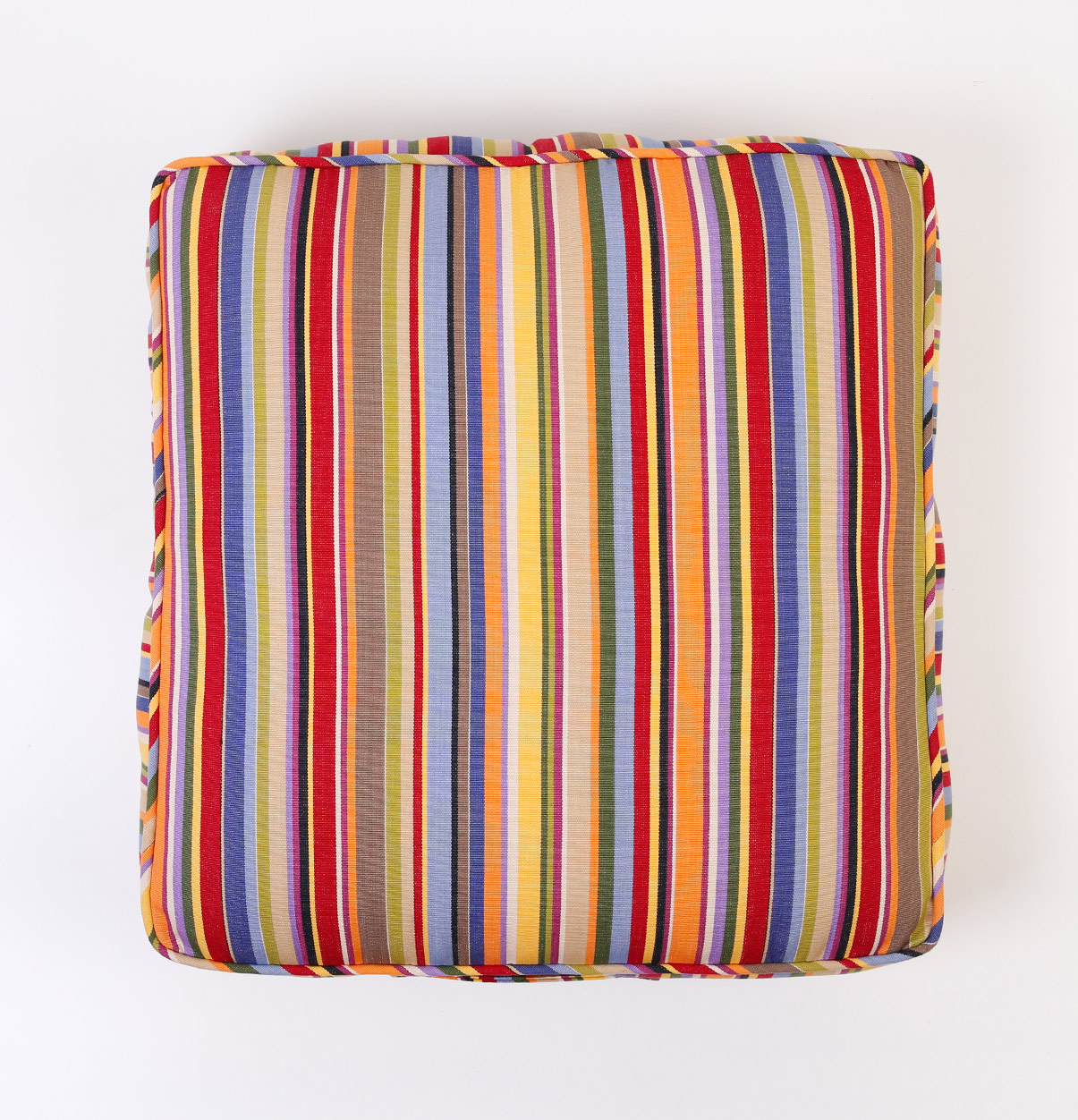 Sunny Stripe Cotton Floor Cushion Multi color Thoppia