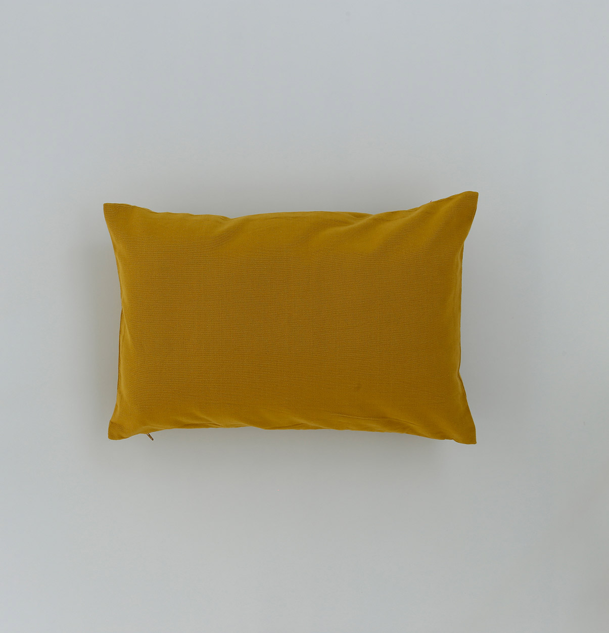 Buy Solid Cotton Cushion Cover Mustard 12"x18" Thoppia