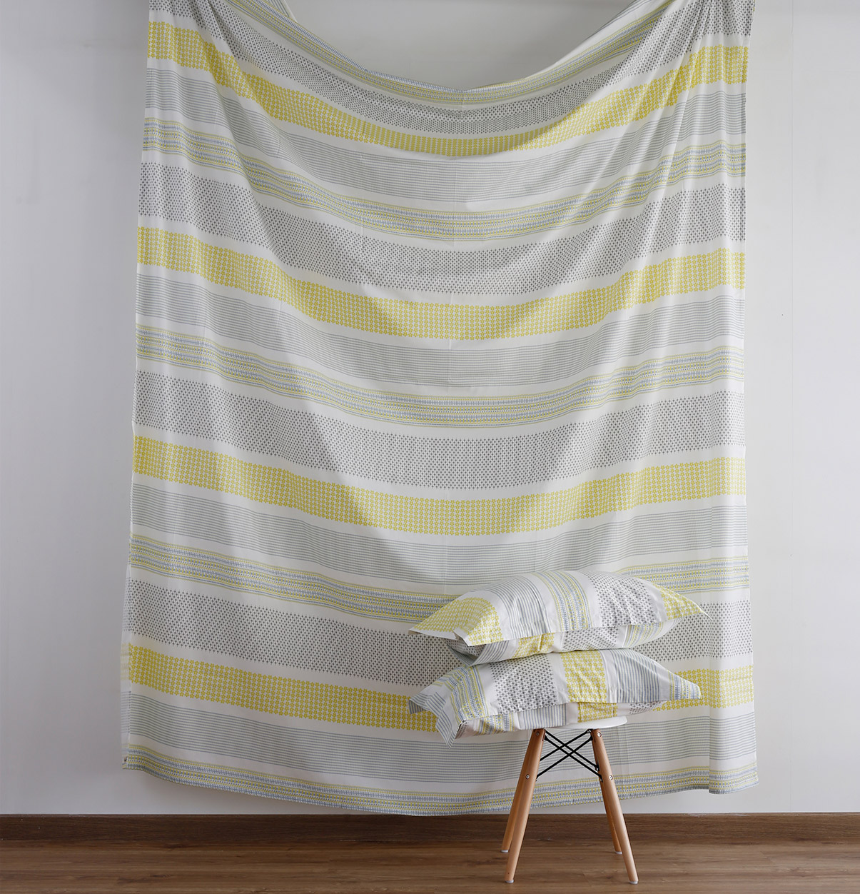 Buy Broad Border Cotton Duvet Cover Yellow Thoppia