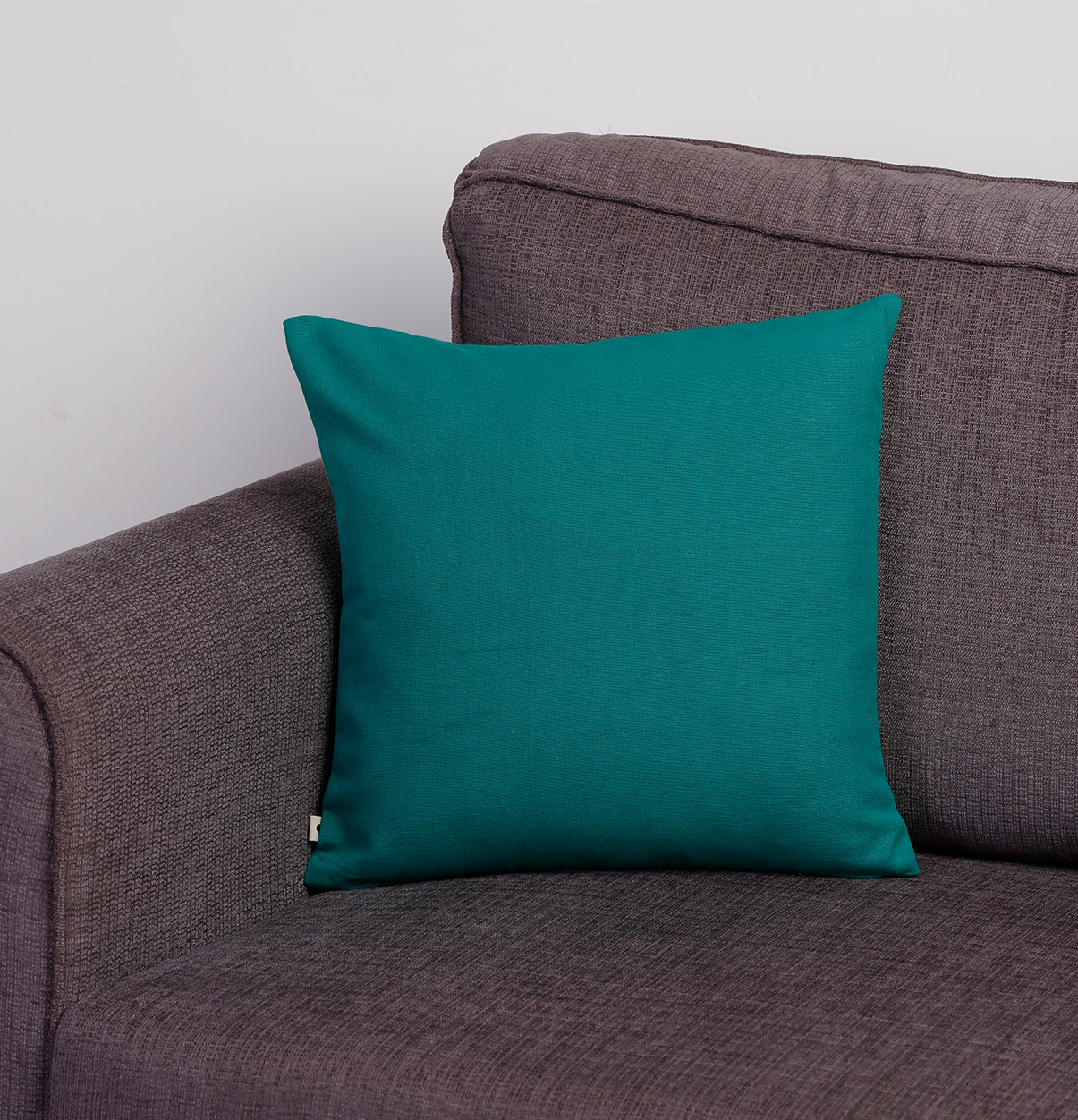 Buy Solid Cotton Cushion cover Dark Green 16"x16" Thoppia