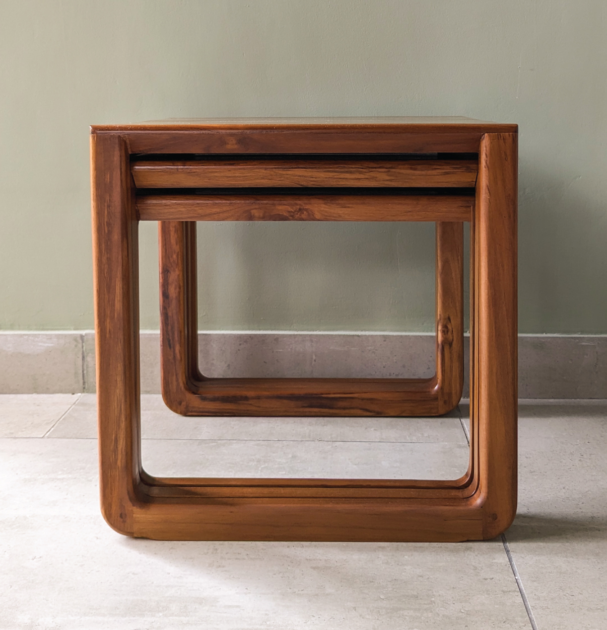 Buy Solid Teak Wood Nesting Table Thoppia