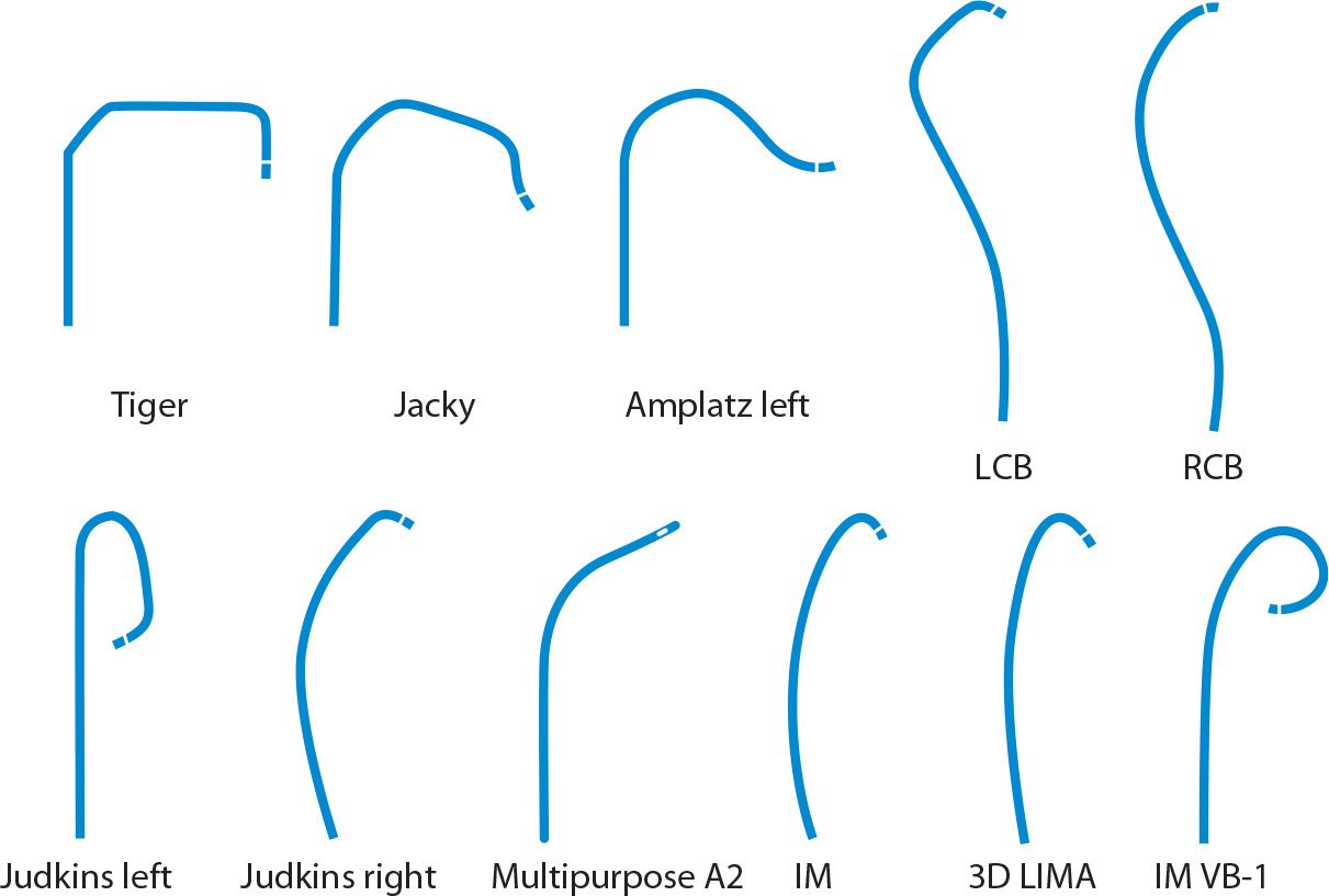 Coronary Catheter Shapes
