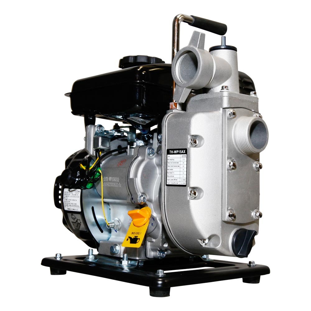 Portable petrol water transfer pump for gold prospecting sluicing