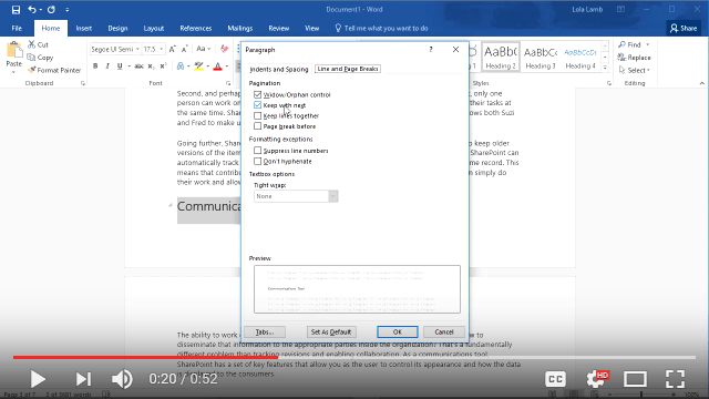 Quick Tip Microsoft Word Keep With Next Thor Projects