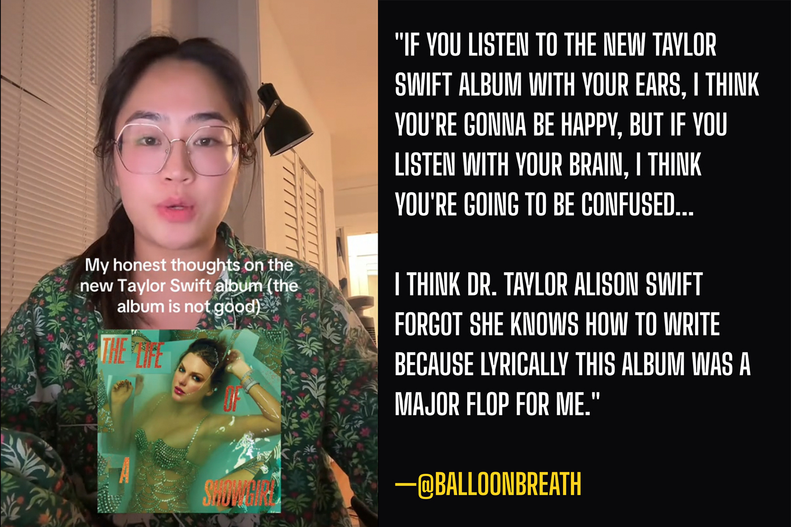 This TikTok Hot Take Is The Best Roast Of ‘The Life Of A Showgirl’ You